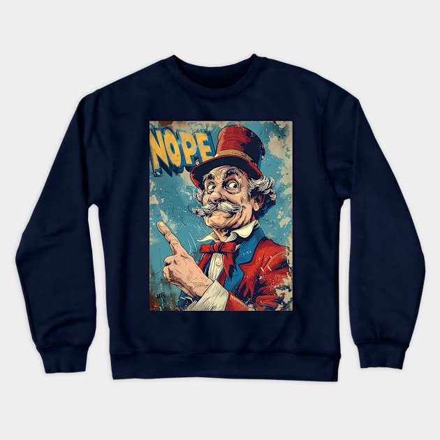 President Nope Crewneck Sweatshirt by JunkyDotCom